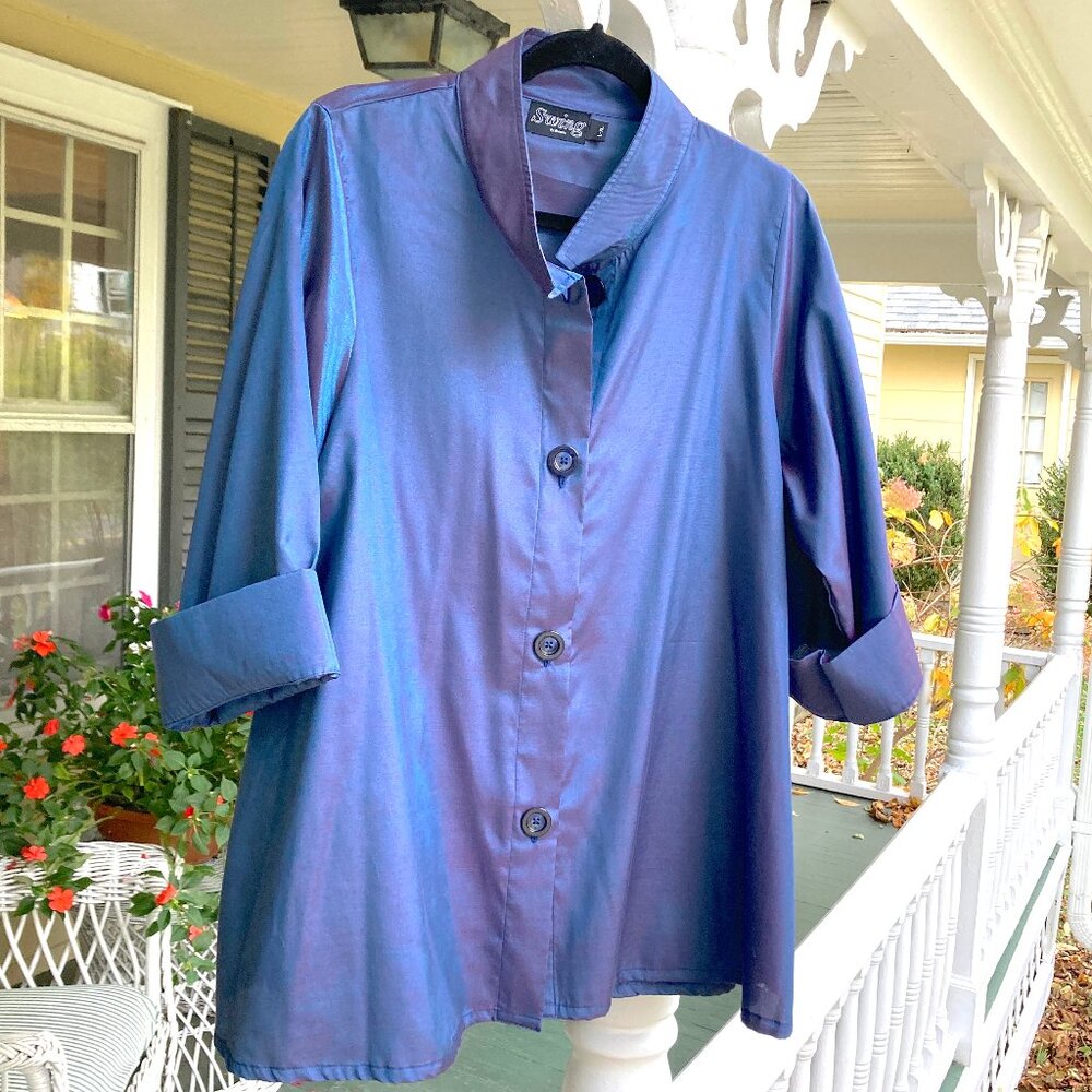 Swing by Breeke Solid Iridescent Swing Top/Jacket